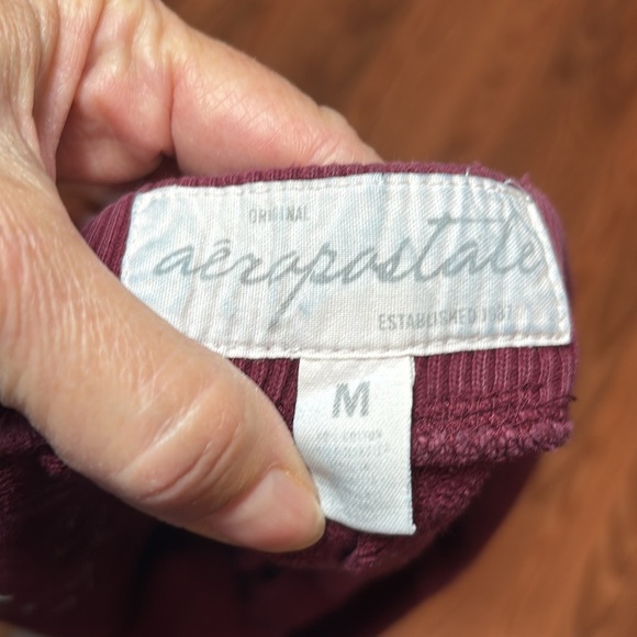 Aeropostale Y2K Burgundy CapriJoggers with Logo, Medium - Picture 7 of 9